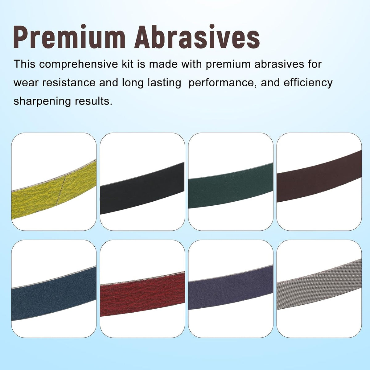 1 x 30 Inch Sanding Belts for Knife Sharpening, 16 Pack