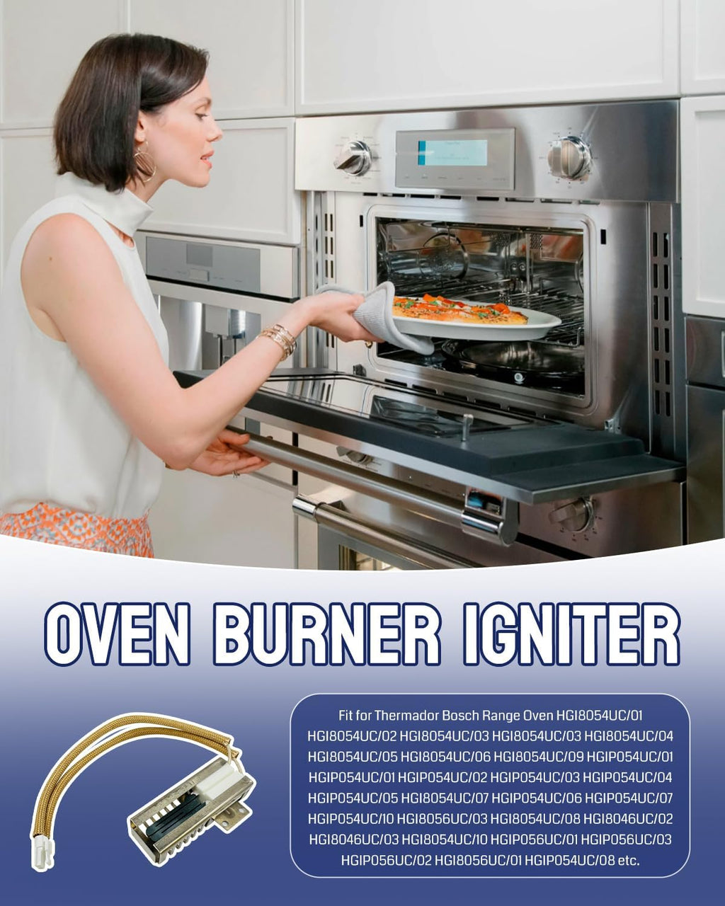 Gas Range Oven Igniter Fit for Bosch Thermador HGI8054UC