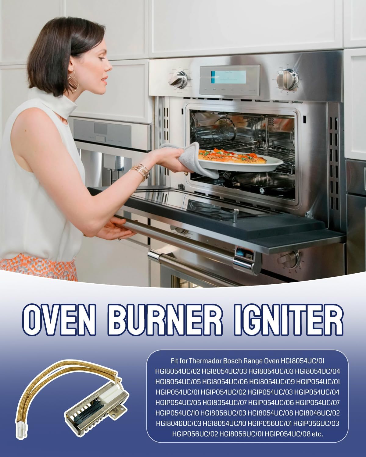Gas Range Oven Igniter Fit for Bosch Thermador HGI8054UC