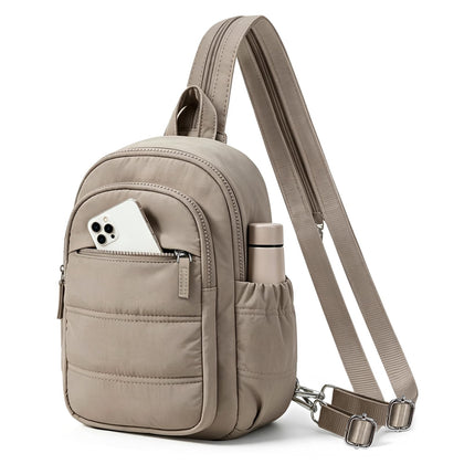 Puffer Crossbody Bags for Women, Small Convertible Sling Backpack Purse