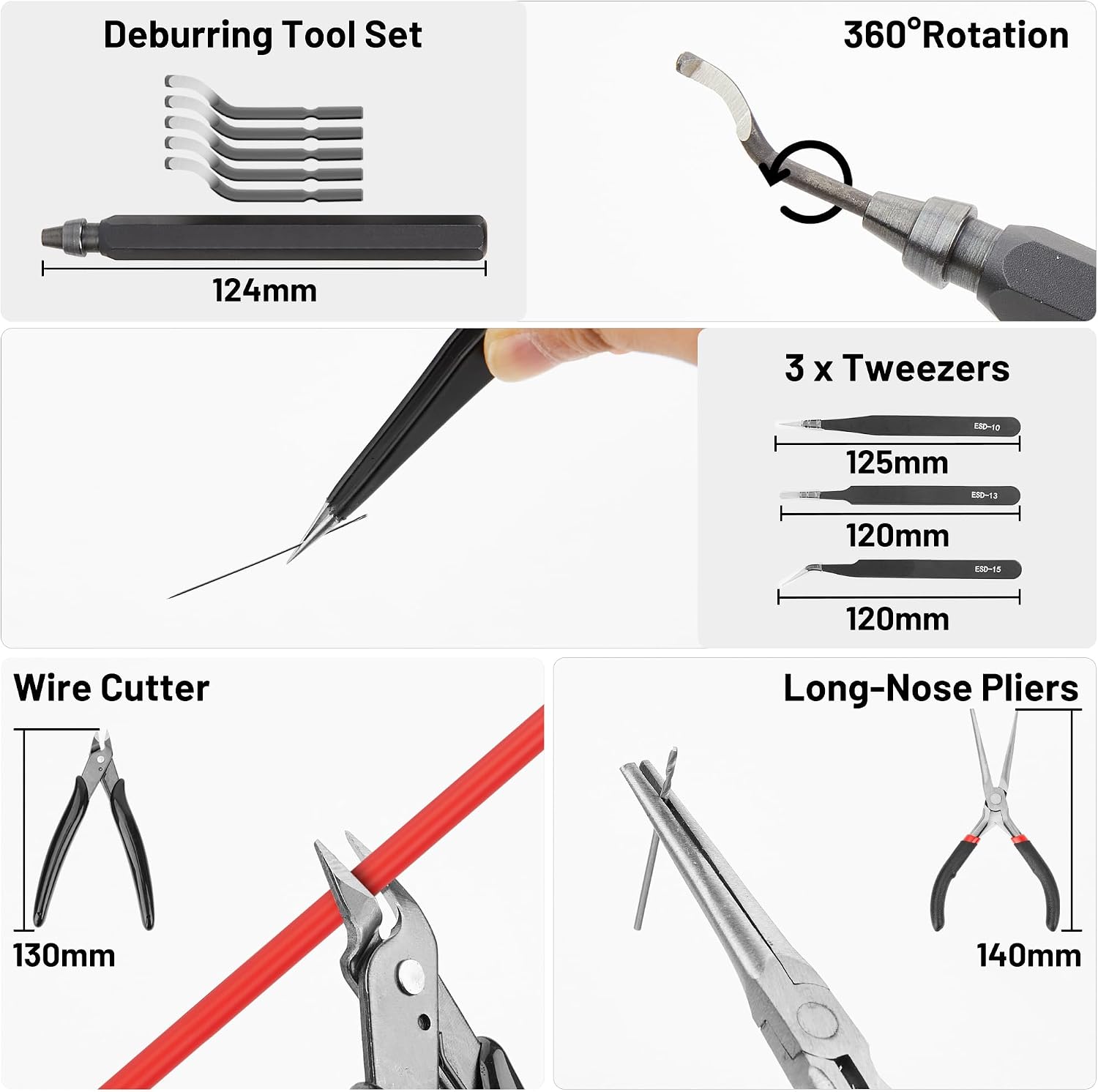 3D Printing Tool Set, 58Pcs 3D Printer Accessories with Deburring Tools, Removal Scrapers, Blades, Pliers, Wrenches