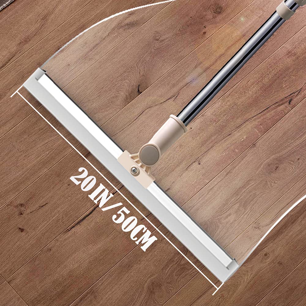 20 in Silicone Floor Squeegee 65 in Long Handle for Floor Window Cleaning