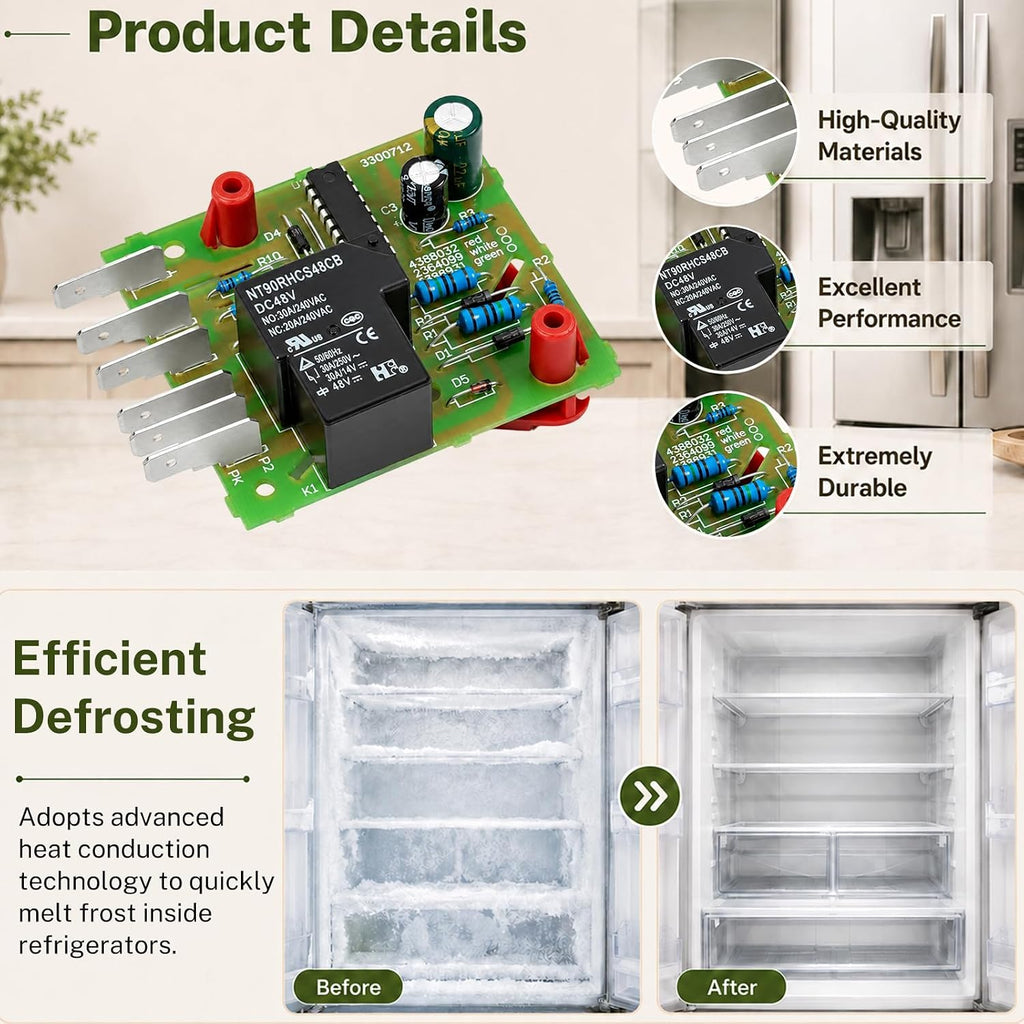 4388932 Refrigerator Defrost Control Board Replacement for Whirlpool