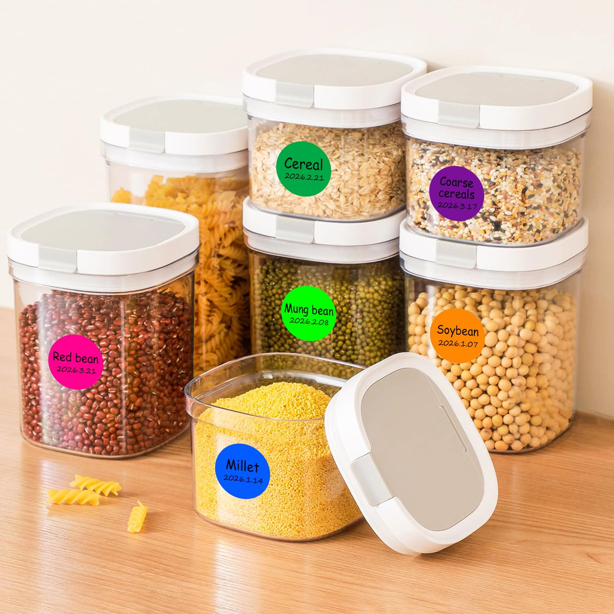 1 Inch 8 Colored Dot Stickers, 4000PCS Round Sticker Label Dots