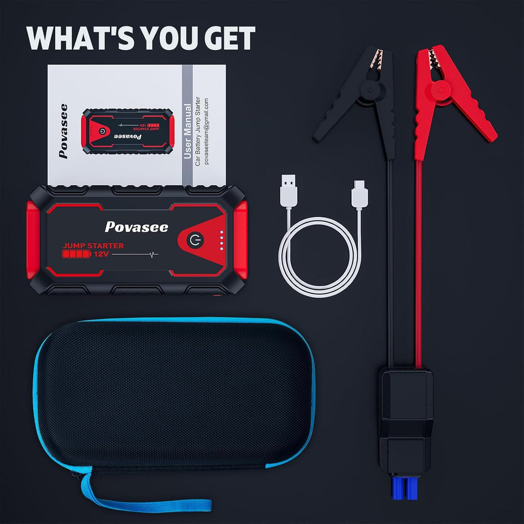 Jump Starter 5000A Car Jumper Starter, Model A30 12V Jump Box for Car Battery up to 10L Gas or 8L Diesel Engine