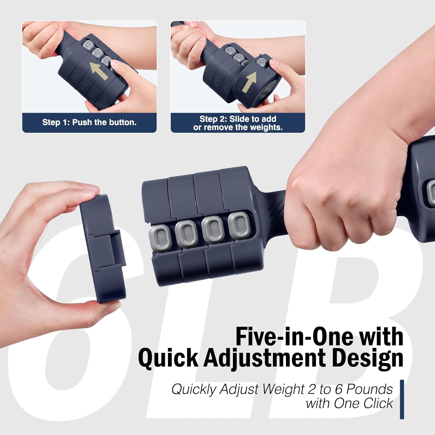 Adjustable Weight Dumbbells Set of 2, 8 in 1 Hand Weights for Women 2lb/3lb/4lb/5lb/6lb Dumbbell Weights Set 12