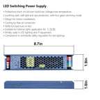 Constant Voltage LED Driver 24V 200W 8,33A, Switching Power Supply