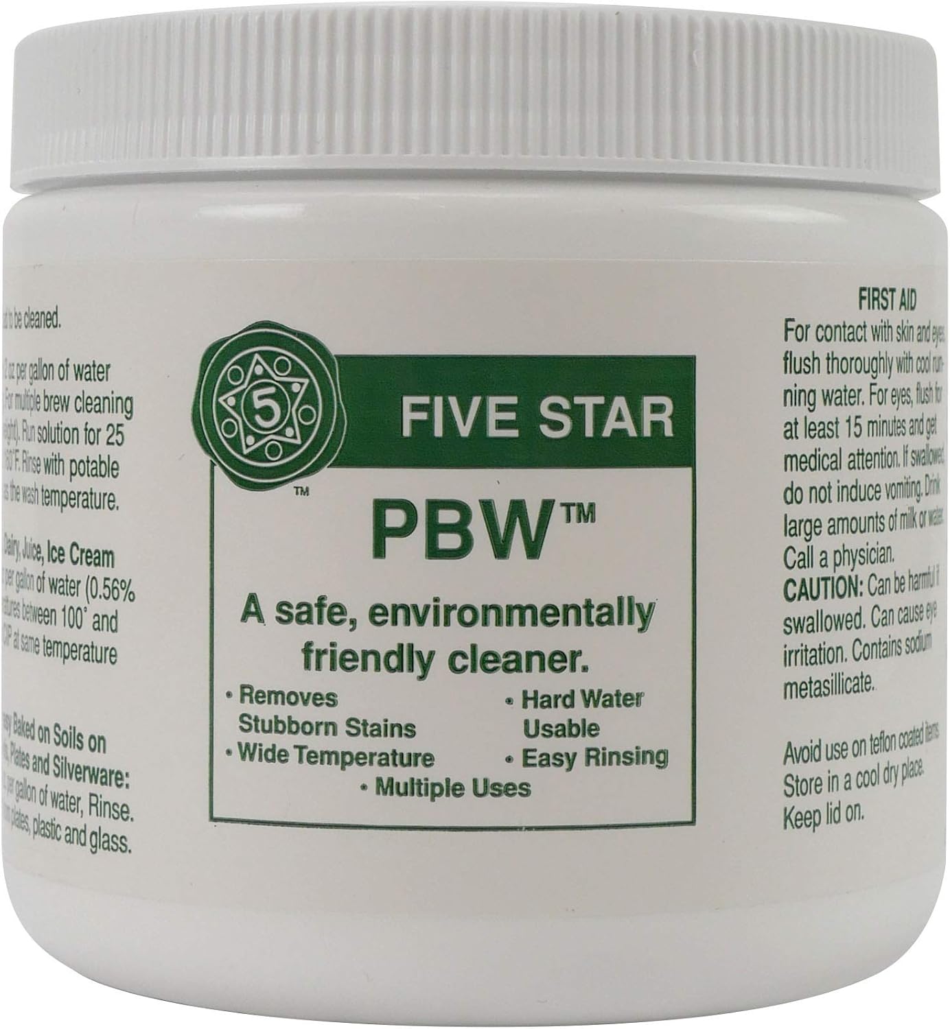 PBW - 1 lbs - Non-Caustic Alkaline Cleaner, White - pbw1