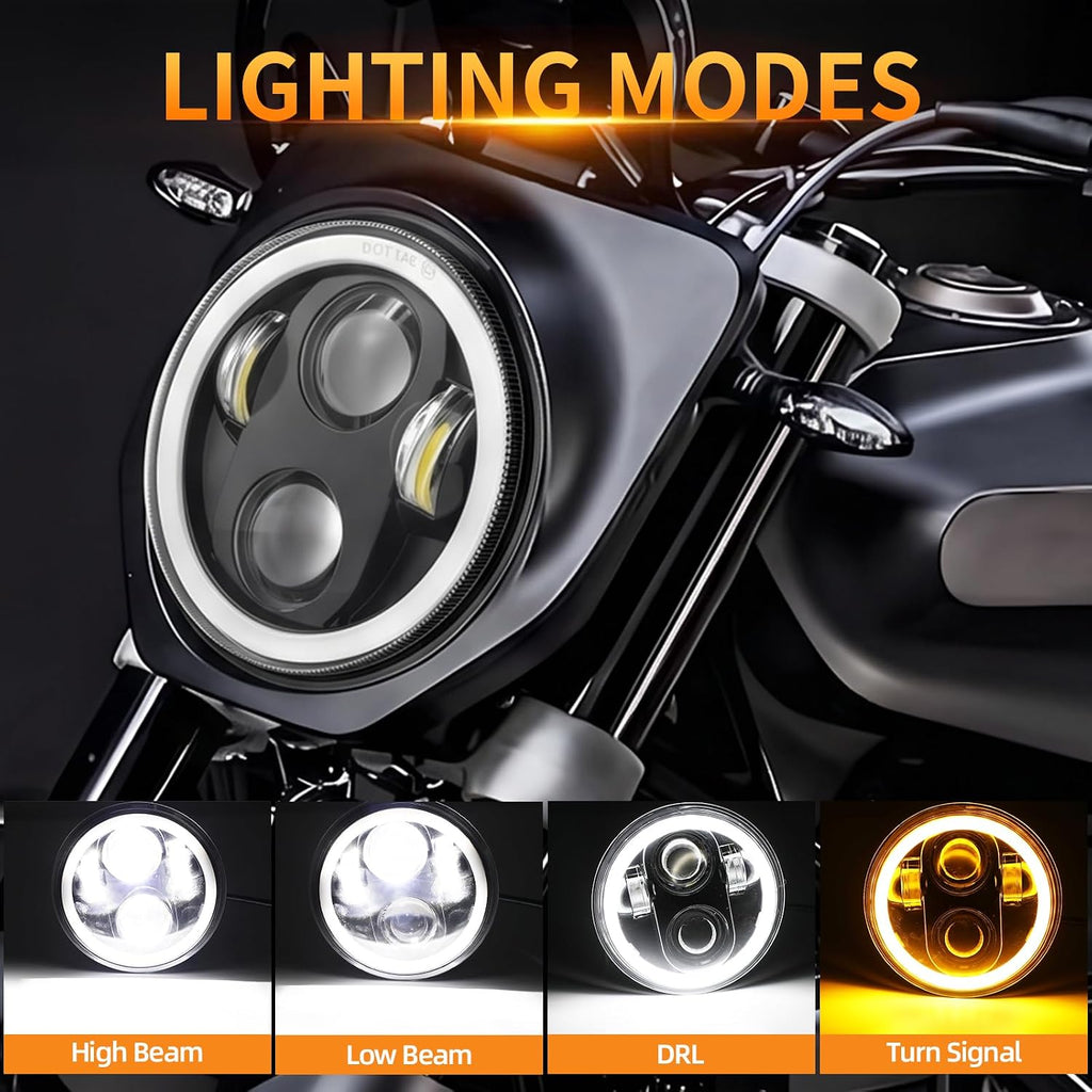 5.75 Inch Headlight For Yamaha VStar XVS 650 950 1100 Vmax 1200