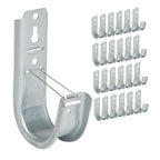 ICC 2-Inch Wall Mount J Hook Cable Management, Retainer Clips, 25-Pack