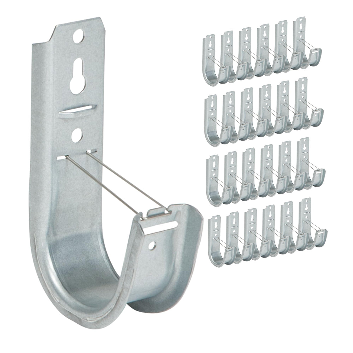 ICC 2-Inch Wall Mount J Hook Cable Management, Retainer Clips, 25-Pack