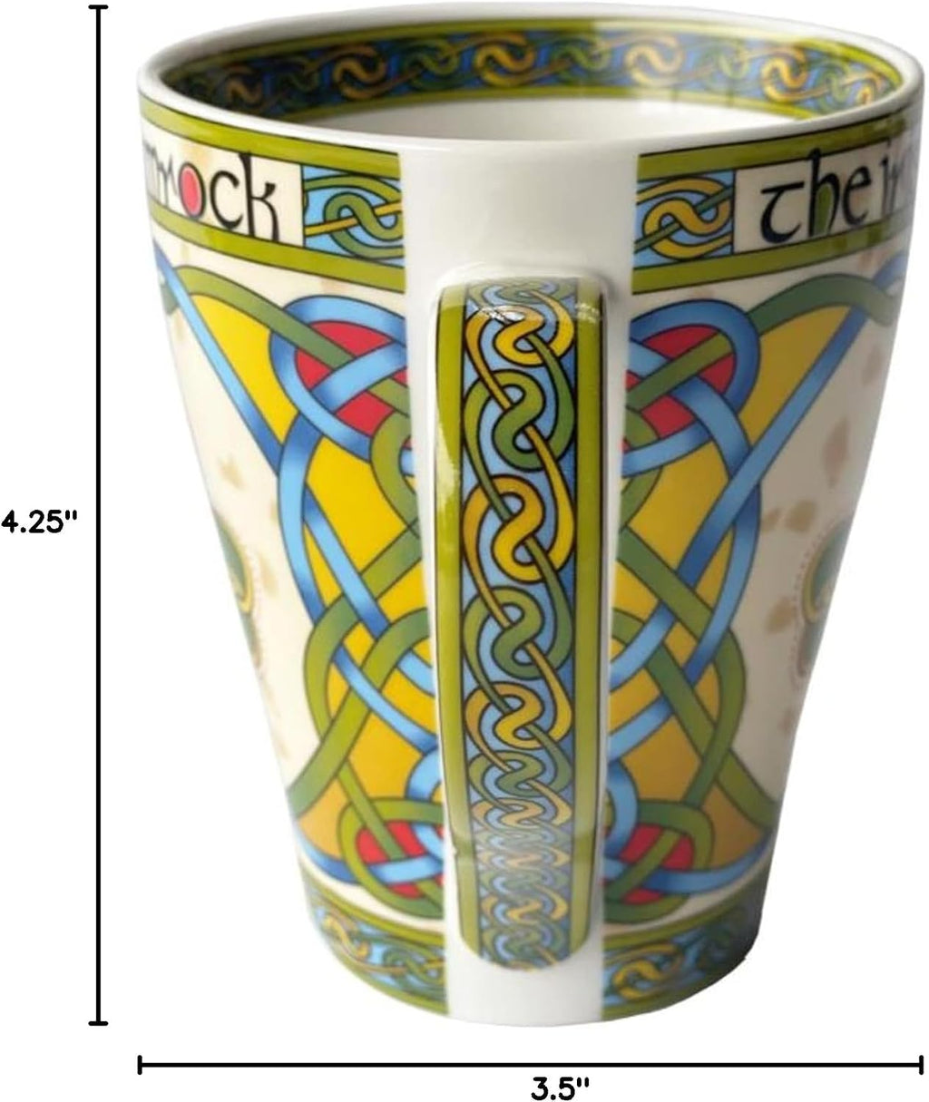 Irish Weave Bone China Mug Collection With Shamrock Ring Print