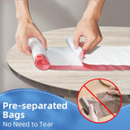 13.2 Gallon Tall Kitchen Drawstring Trash Bags, 120 Count Pre-separated Garbage Bags, Unscented, Leak Proof, Waste