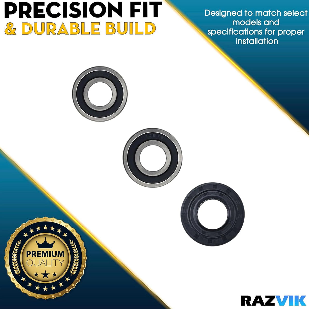 Tub Bearing and Seal Kit Replacement For LG WM2650HWA WM2655HVA WM2677HBM WM2677HSM WM2677HWM WM2688HNM WM2688HNMA WM2688HWM WM2688HWMA WM2701HV WM2801HLA WM2801HRA WM2801HWA WM2901HVA Washing Machine