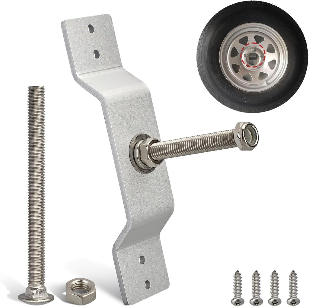 Spare Tire Carrier for Enclosed Trailer, Wall Mount Bracket Holder for Vehicle Cargo Van Truck, Aluminum Mount Fasten
