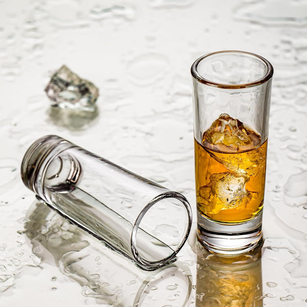 48-Pack 2oz Tall Heavy base Shot Glasses Bulk, for Bar and Party