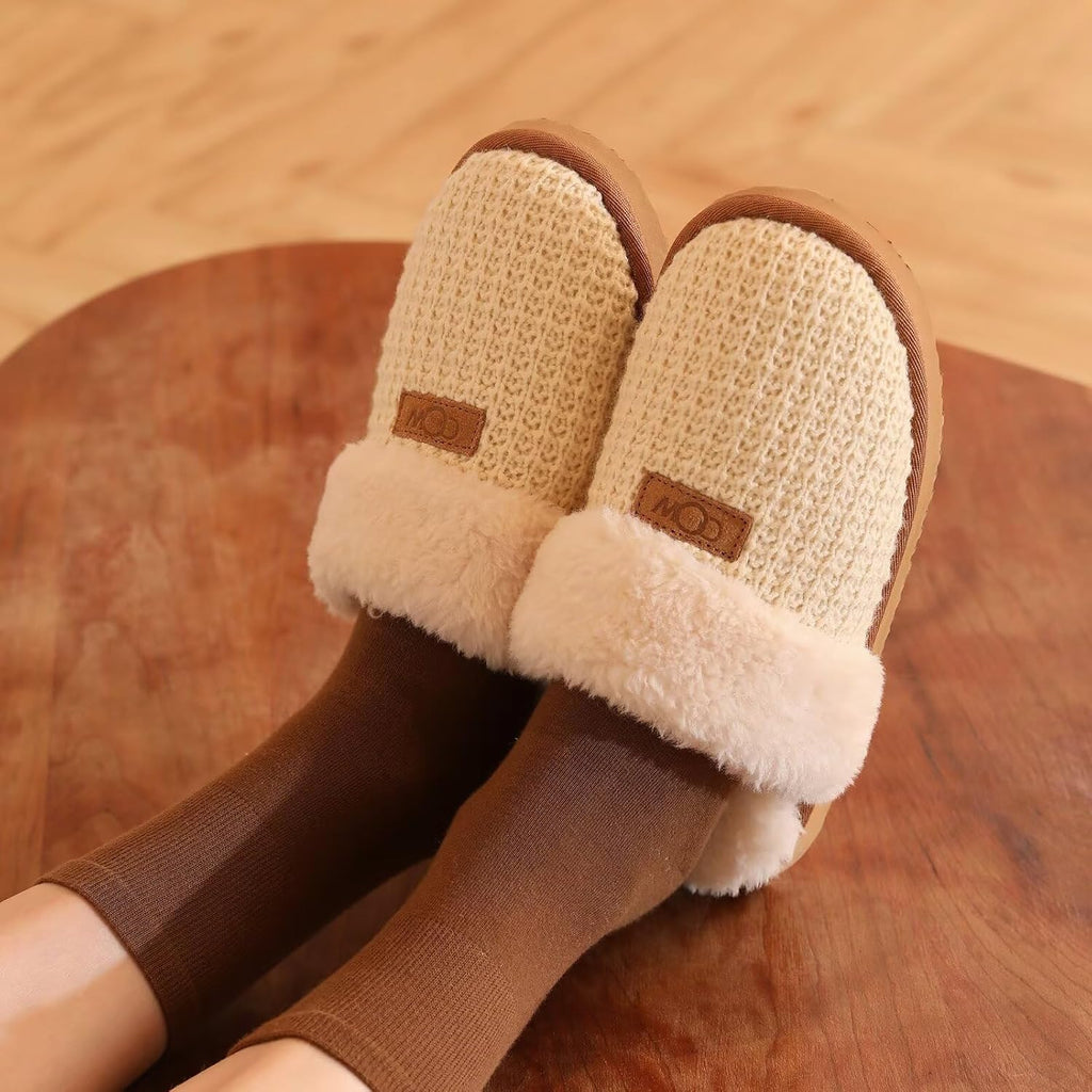 Cozy House Slippers for Women with Memory Foam Fuzzy Shoes for Indoor