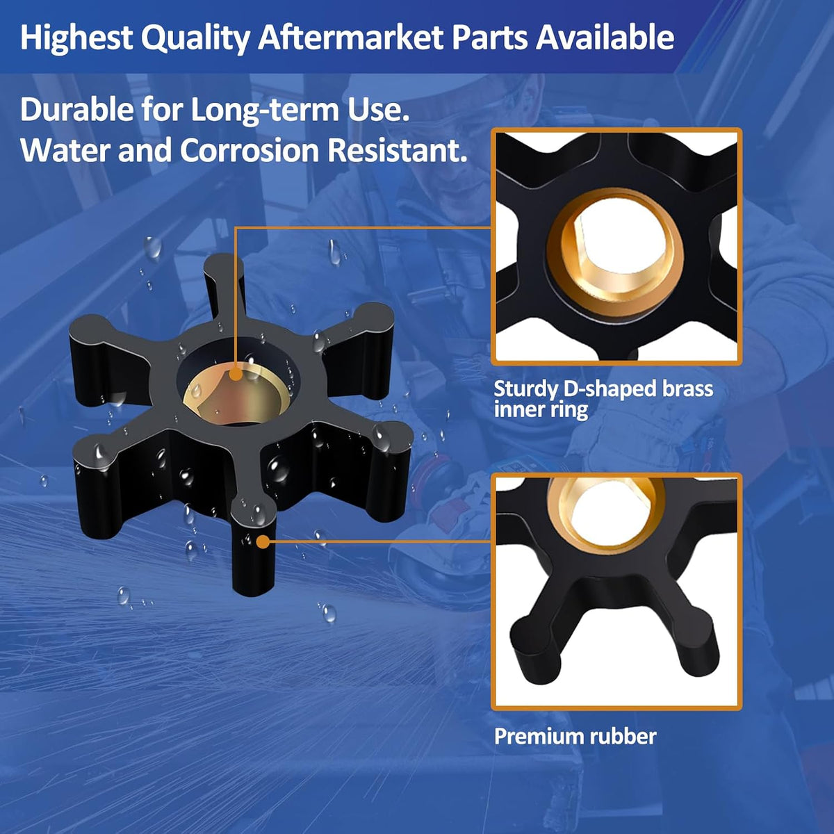 Replacement Kits Impeller for Utility Water Transfer Pump, 5 Pack