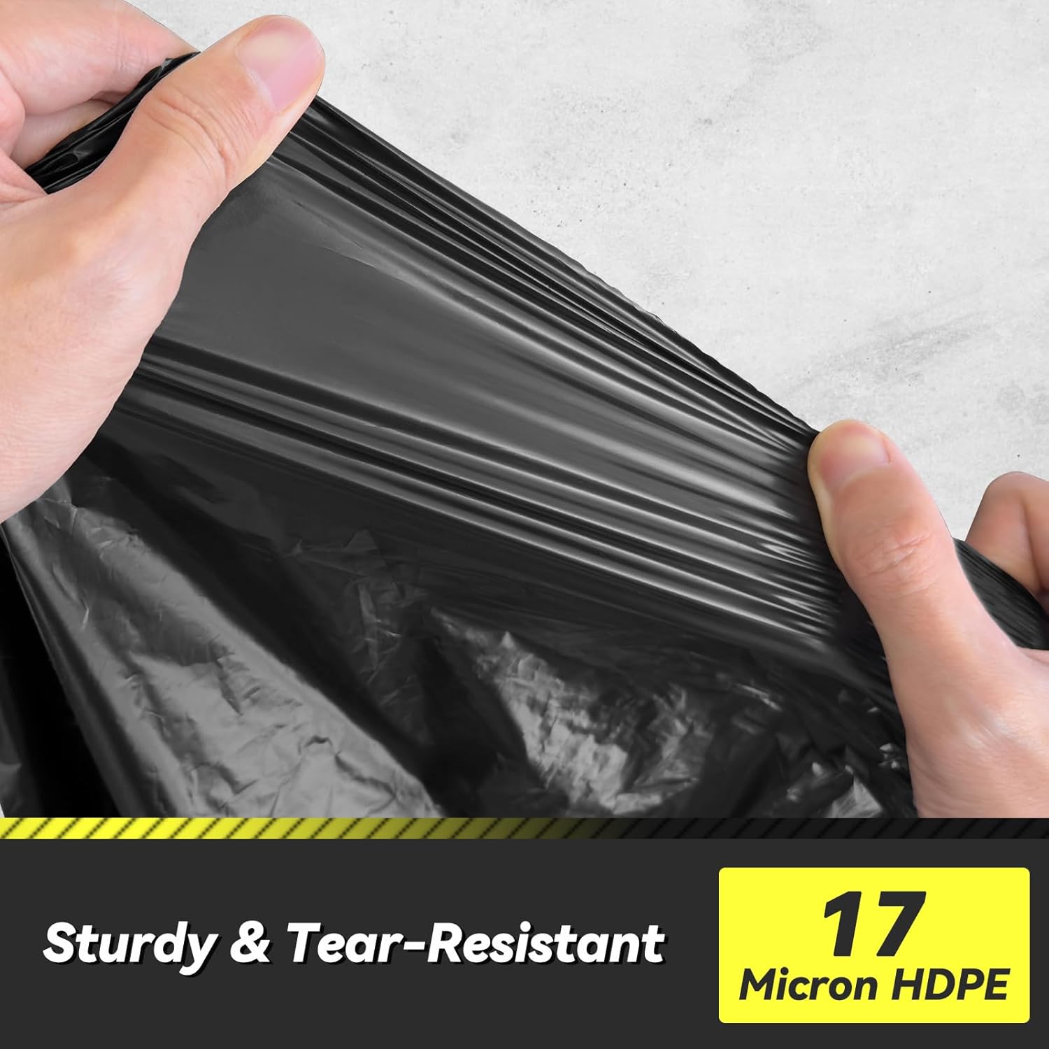 100 Count 55-60 Gallon Trash Bags, Sturdy & Tear-Resistant Commercial Can Liners 55 Gallon, Large Garbage Bags, Large