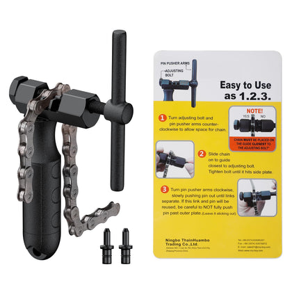 Bike Chain Breaker Tool for 5 to 12-Speed and Single-Speed Chains
