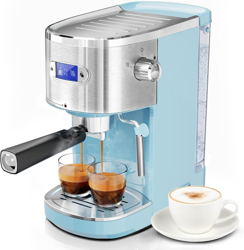 20 Bar Espresso Machine Semi-Automatic, Professional Coffee Maker with Milk Frother Steam Wand & 45OZ Removable Water