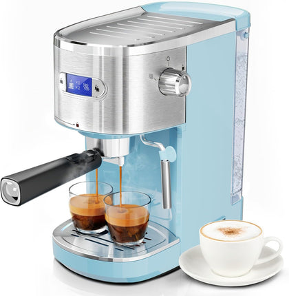 20 Bar Espresso Machine Semi-Automatic, Professional Coffee Maker with Milk Frother Steam Wand & 45OZ Removable Water