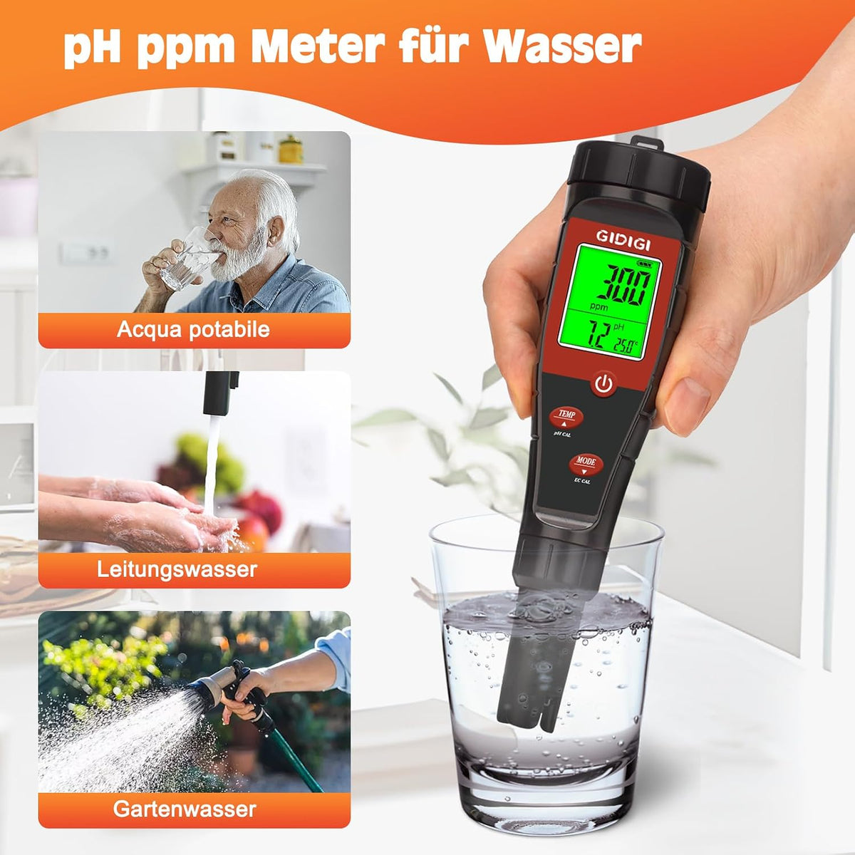 Digital pH Tester for Water, pH Meter for Hydroponic Water