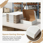 Shipping Boxes, White Corrugated Cardboard Boxes Literature Mailer Boxes Gift Boxes Small Boxes for Shipping Wrapping