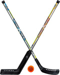 Franklin Sports NHL Kids Street Hockey Stick Set - Includes (2) Youth Street Hockey Sticks + (1) Outdoor Roller