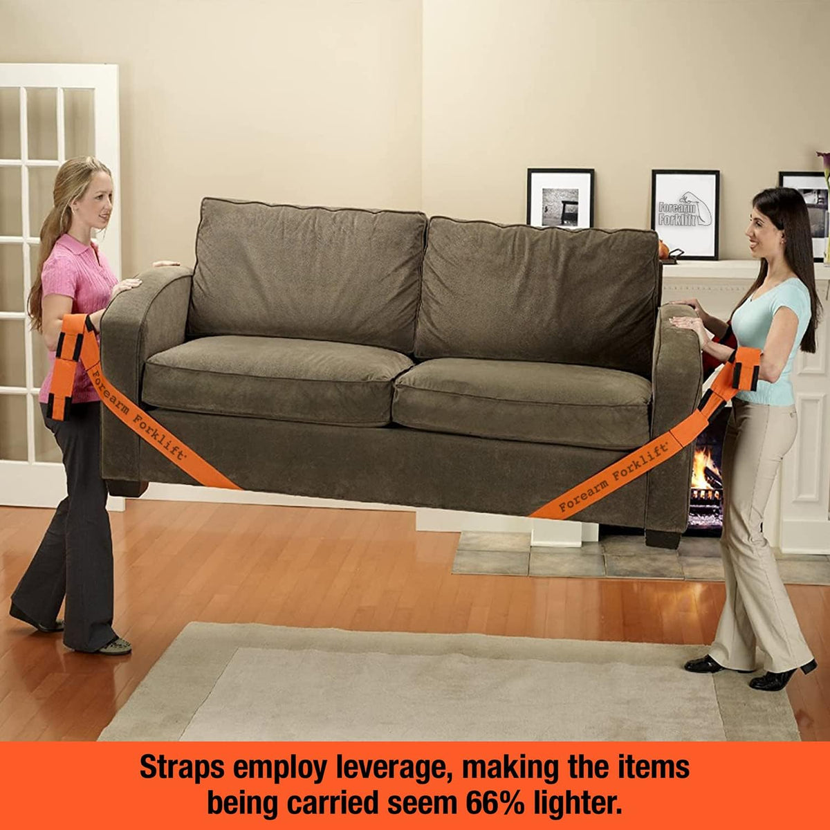 2-Person Lifting and Moving Straps - Lift, Move and Carry Furniture, Appliances, Mattresses or Any Item up to 800