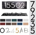 Personalized Floating Aluminum Address Sign Plaque - Custom House Numbers | Horizontal or Vertical. 3", 4", 6", 8"