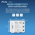 Ogemray Smart Relay Switch, 25A, Power Metering, Wi-Fi & Bluetooth, 6000W