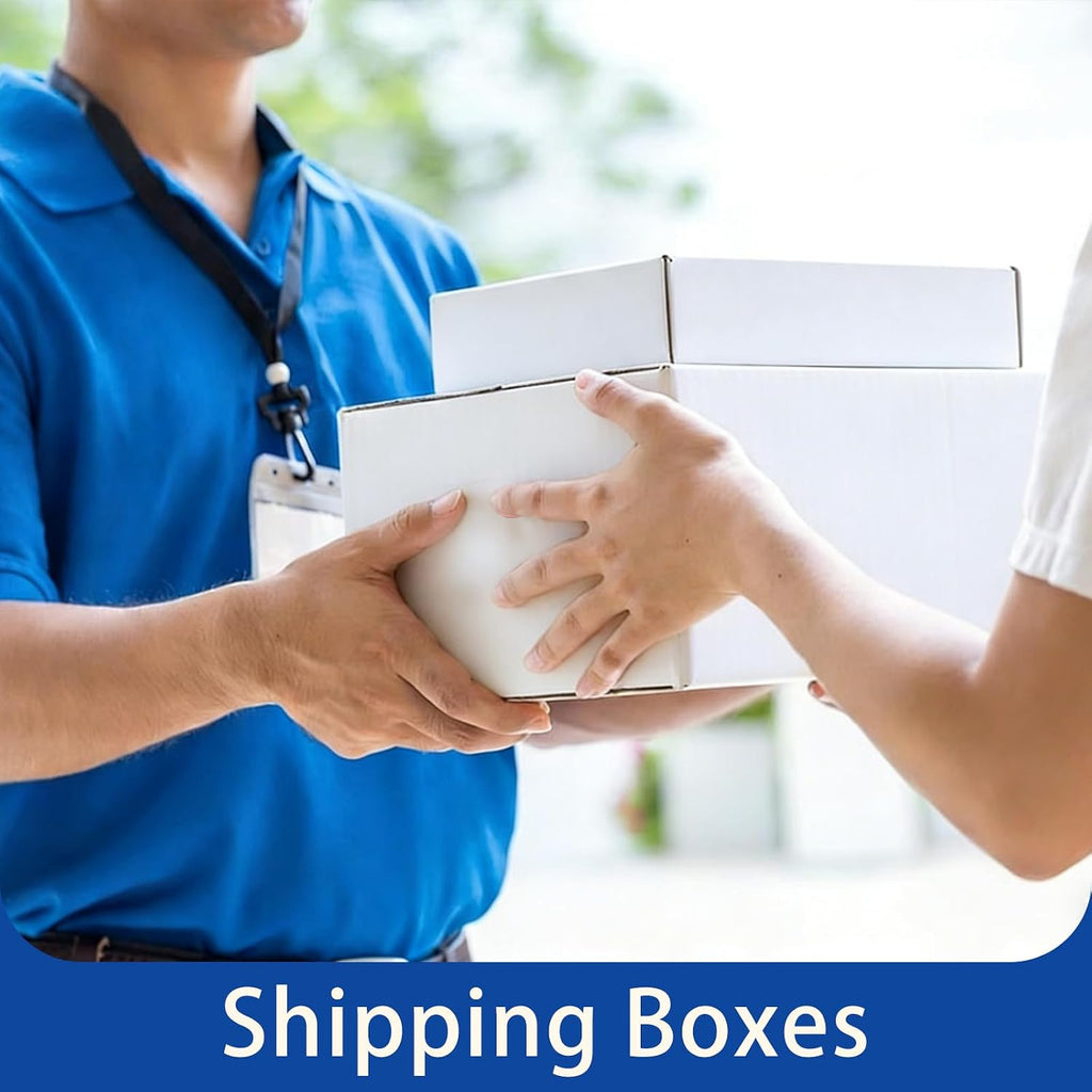 12x5x9" Shipping Boxes 50 Pack Corrugated Cardboard Box White