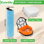 WD161 Roller Brush and Fiter Replacement for Shark HydroVac MessMaster