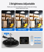 JCE UFO LED High Bay Light, 100W/120W/150W Selectable, 5000K 21750LM