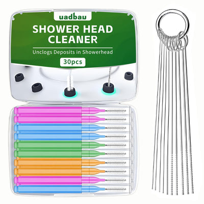 Shower Head Cleaner Tool Set, Multi-Size Shower Head Cleaning Brush for Small Hole Anti-Clogging Nozzle with Storage