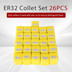 findmall ER32 1/32-13/16 Inch Collet Set 26Pc with 2 Hooks