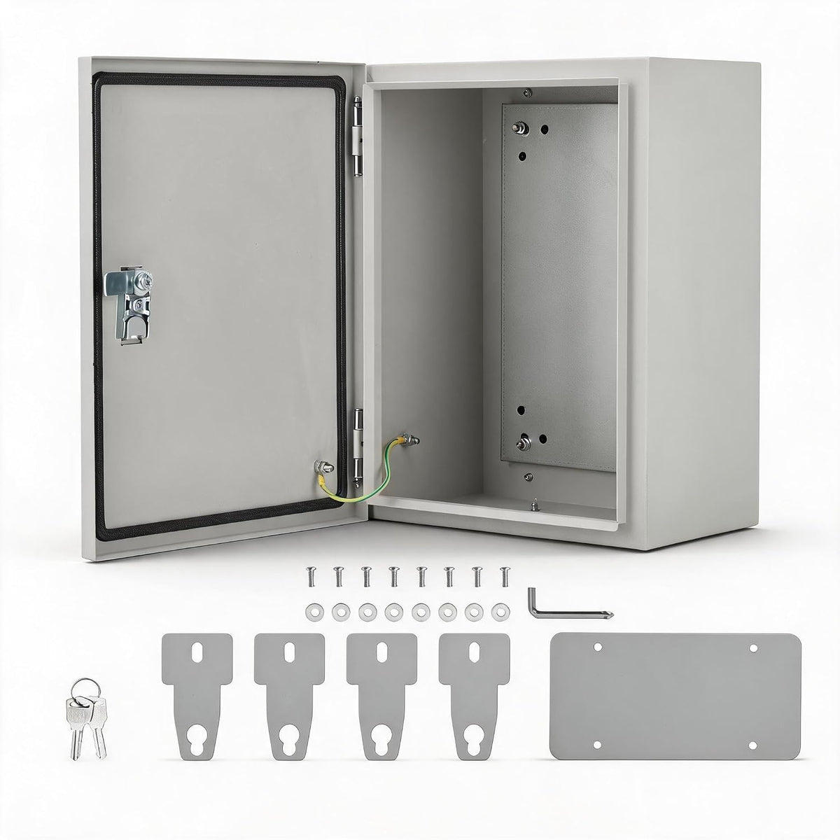 Outdoor Electrical Enclosure, 12 * 10 * 6in Cold Rolled Steel Box