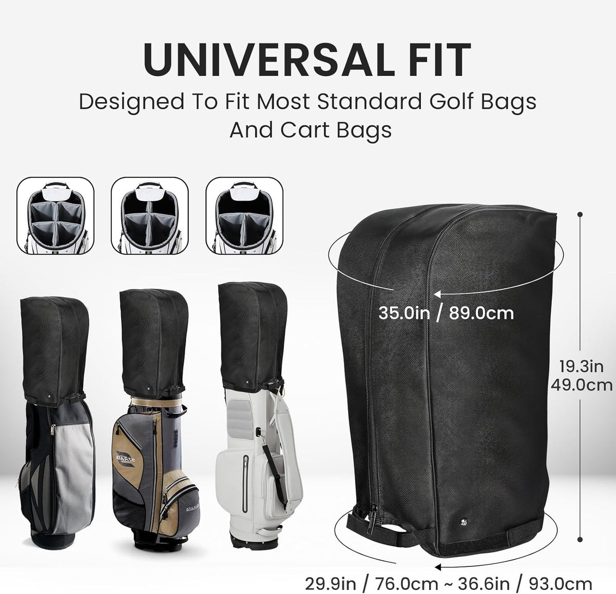 Golf Bag Rain Cover Adjustable Hood