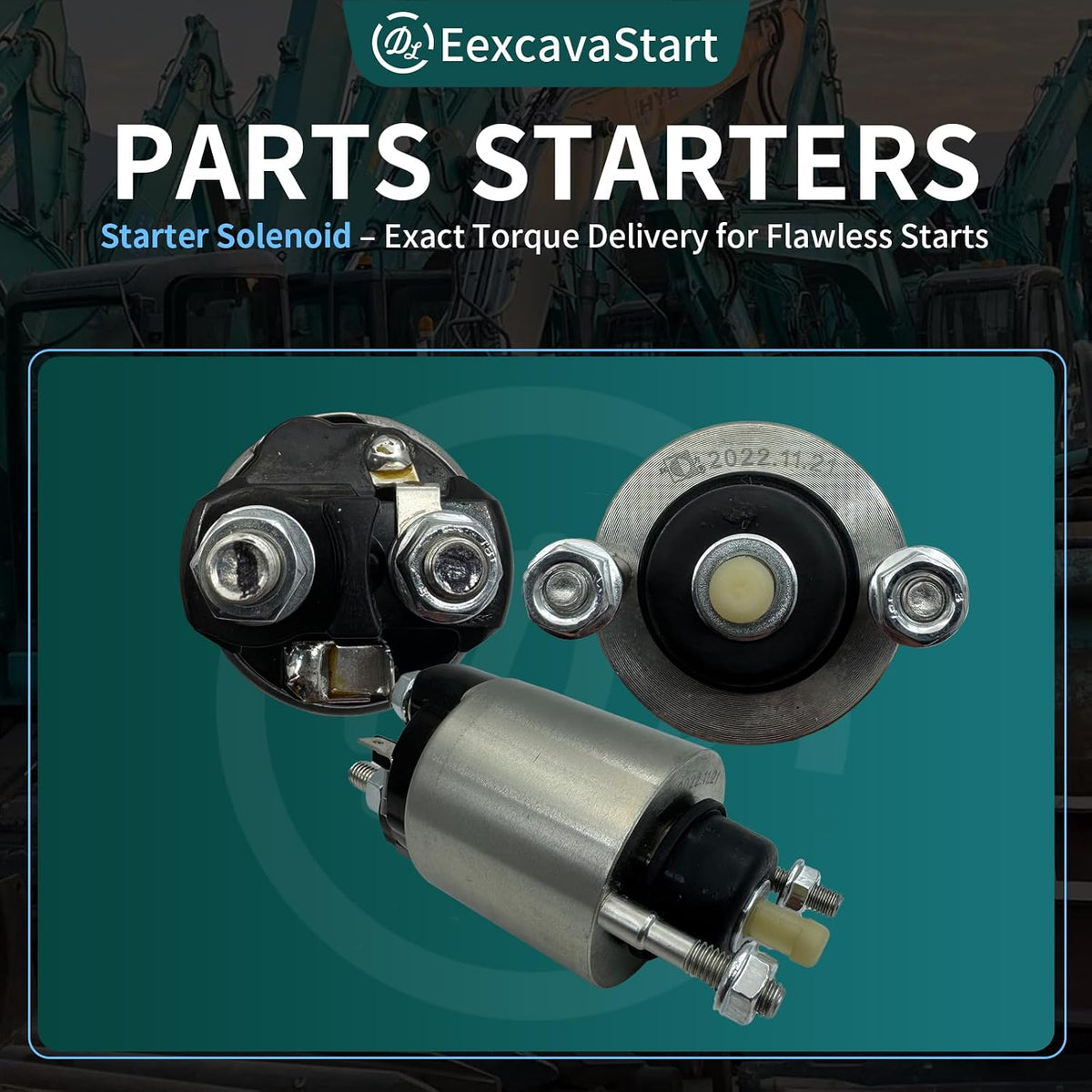 AM102577 Starter Solenoid for Kawasaki Mule 610 2010 2030 FX730V FX801V FX751V FX921V FX1000V, Compatible with John Deere LX188 X300 X475 2500B X500 MIA11504