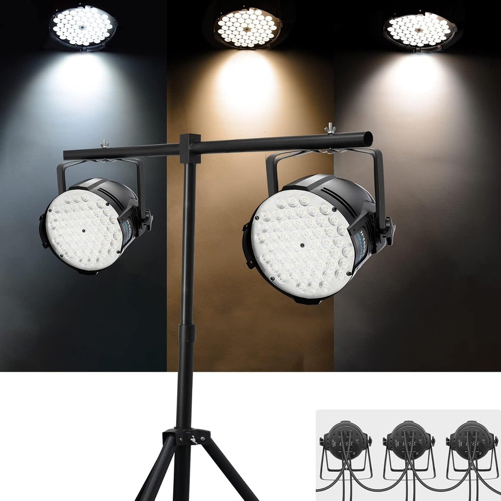 54*2W Warm/Cold White LED DMX COB Stage Spotlights for Concert(4) | 120W,Ra>90,Warm/Cold White,High