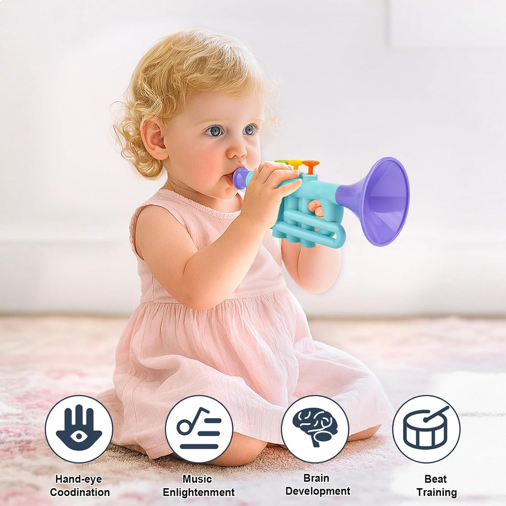 Musical Toys for 2 3 Year Old Boy Girl Birthday Gifts, 5 in 1 Montessori Musical Instruments for Toddlers 2-4 with
