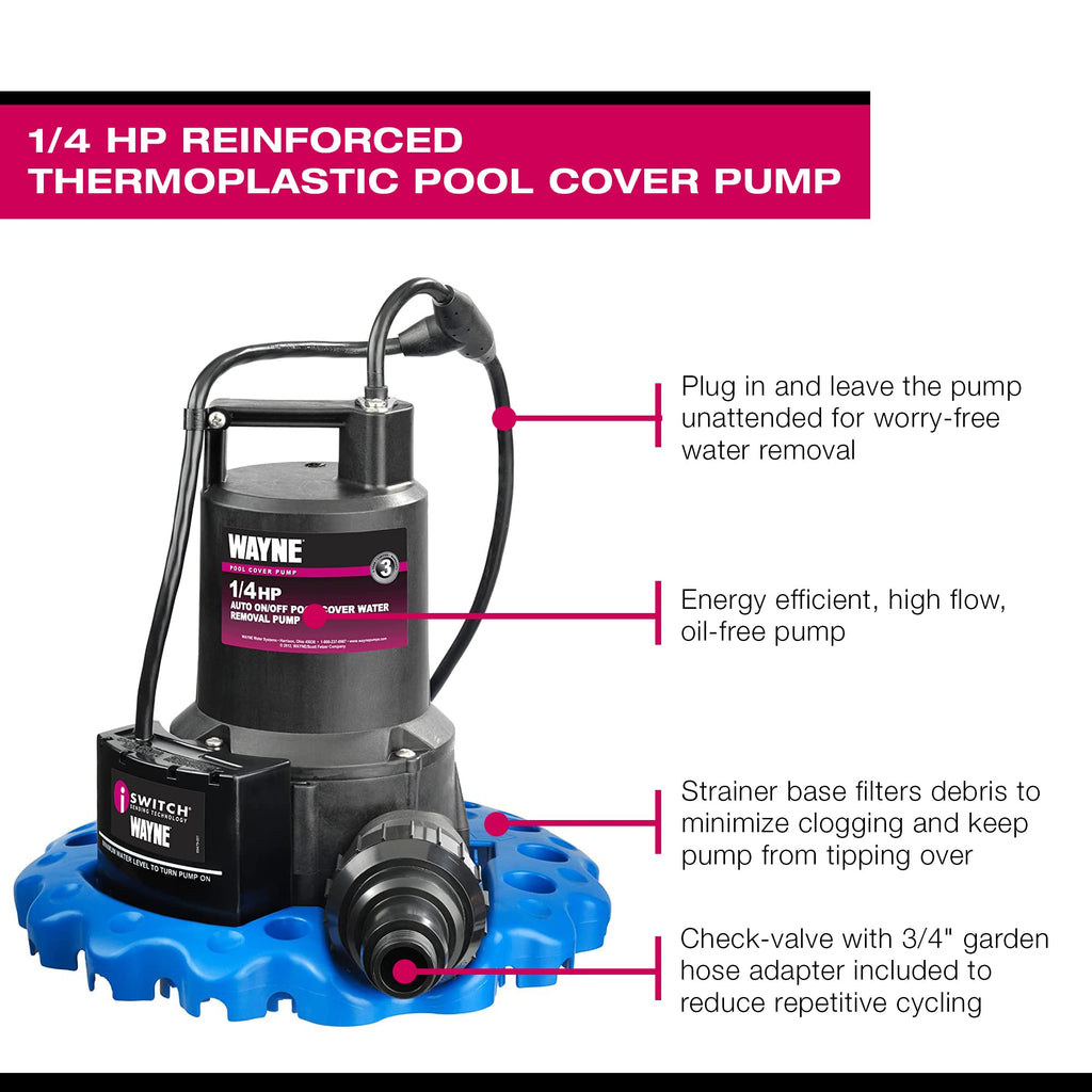 WAYNE WAPC250 Reinforced Thermoplastic Pool Cover Pump