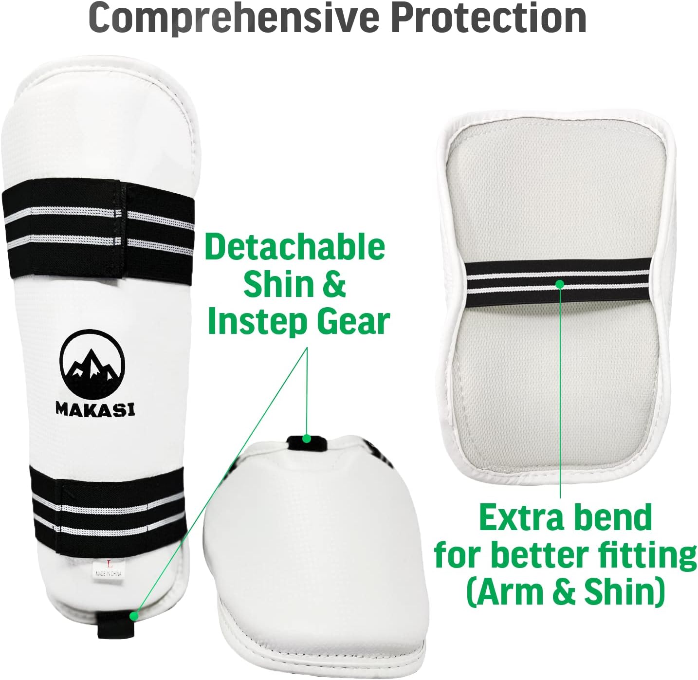 Martial Arts Taekwondo Sparring Gear Equipment Set Headgear Shin Instep Arm Chest Mouthguard Bag