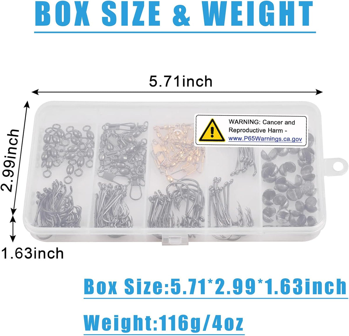 Fishing Hooks Sinkers Snap Swivels Assortment 150pcs Fishing Terminal Tackle Kit Baitholder Octopus Circle Hooks