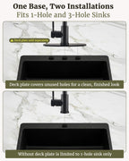Black Kitchen Faucet with Pull Down Sprayer