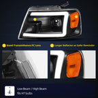LED Headlight Assembly Compatible with 2004-2008 Ford F150 Black