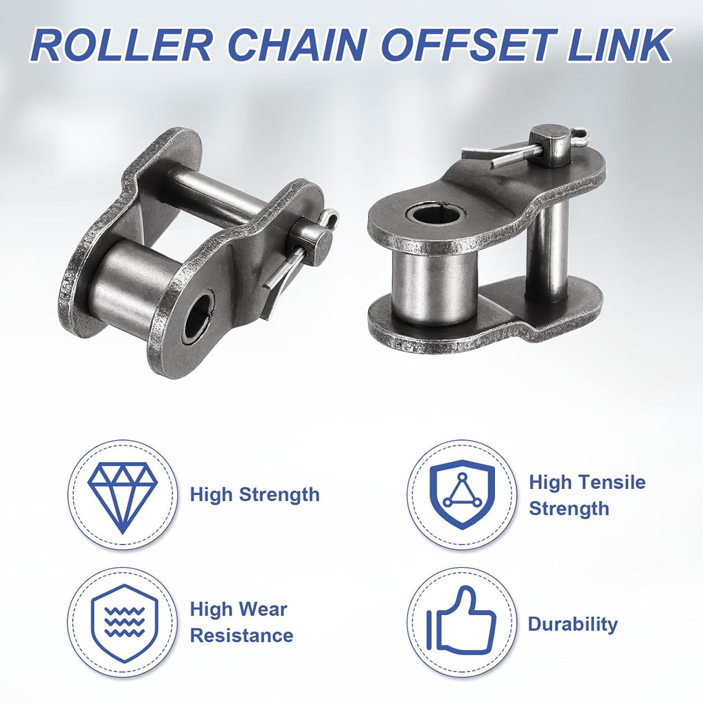 DTGN ANSI #100 Roller Chain Offset Half Link 31.75mm Pitch 3Pcs