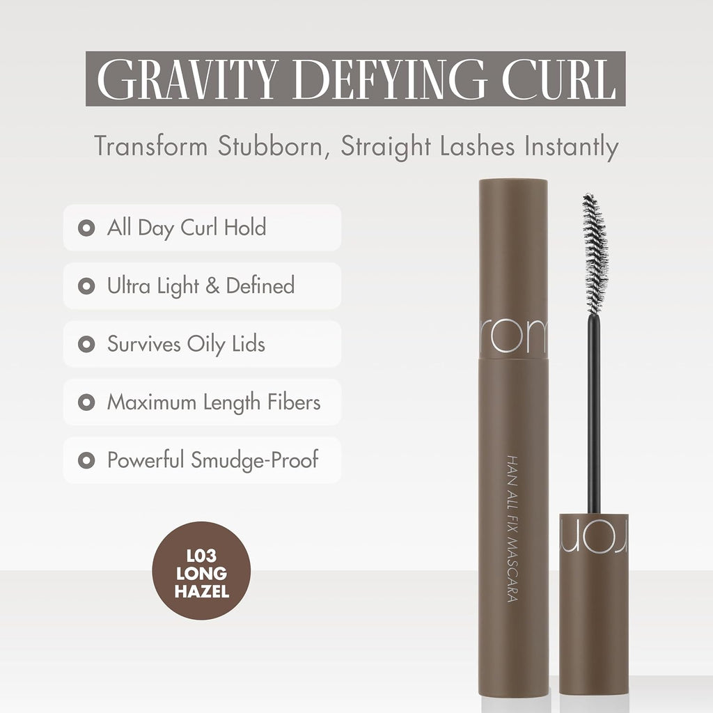 Han All Fix Mascara | Waterproof Curling Mascara | L03 Long Hazel