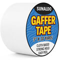 Gaffers Tape (3"x30 yards) Heavy Duty, Easy Rip, No Residue | White